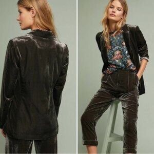 Anthropologie ett:twa, brown velvet blazer, excellent condition, like new